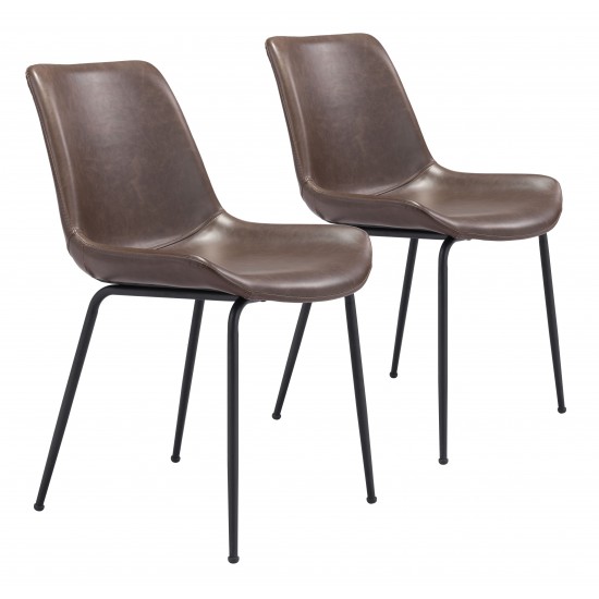 Byron Dining Chair (Set of 2) Brown