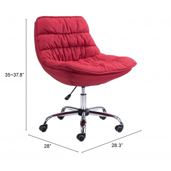 Down Low Office Chair Red