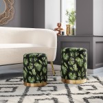 Benson Ottoman Storage Set Green