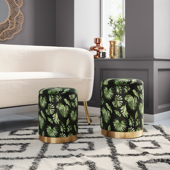 Benson Ottoman Storage Set Green