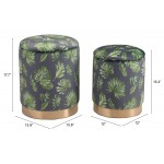 Benson Ottoman Storage Set Green