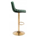 Prima Bar Chair Dark Green & Gold