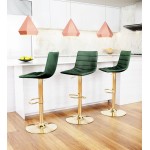 Prima Bar Chair Dark Green & Gold