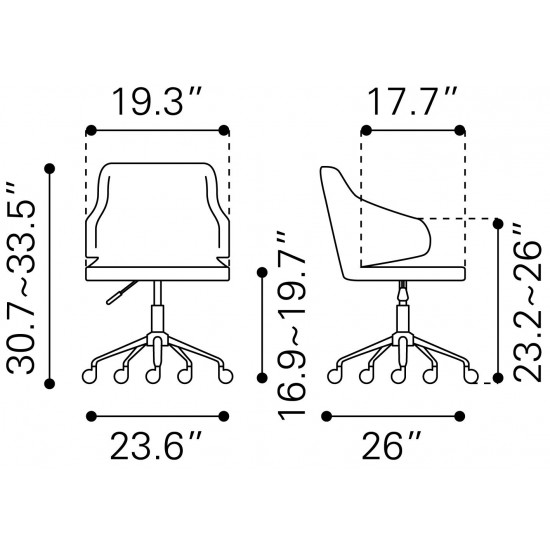 Designer Office Chair Brown