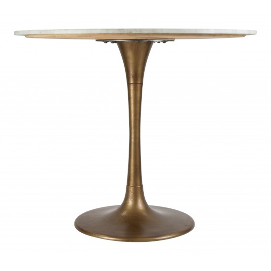 Fullerton Dining Table White & Gold