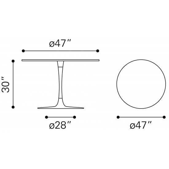 Seattle Dining Table Black