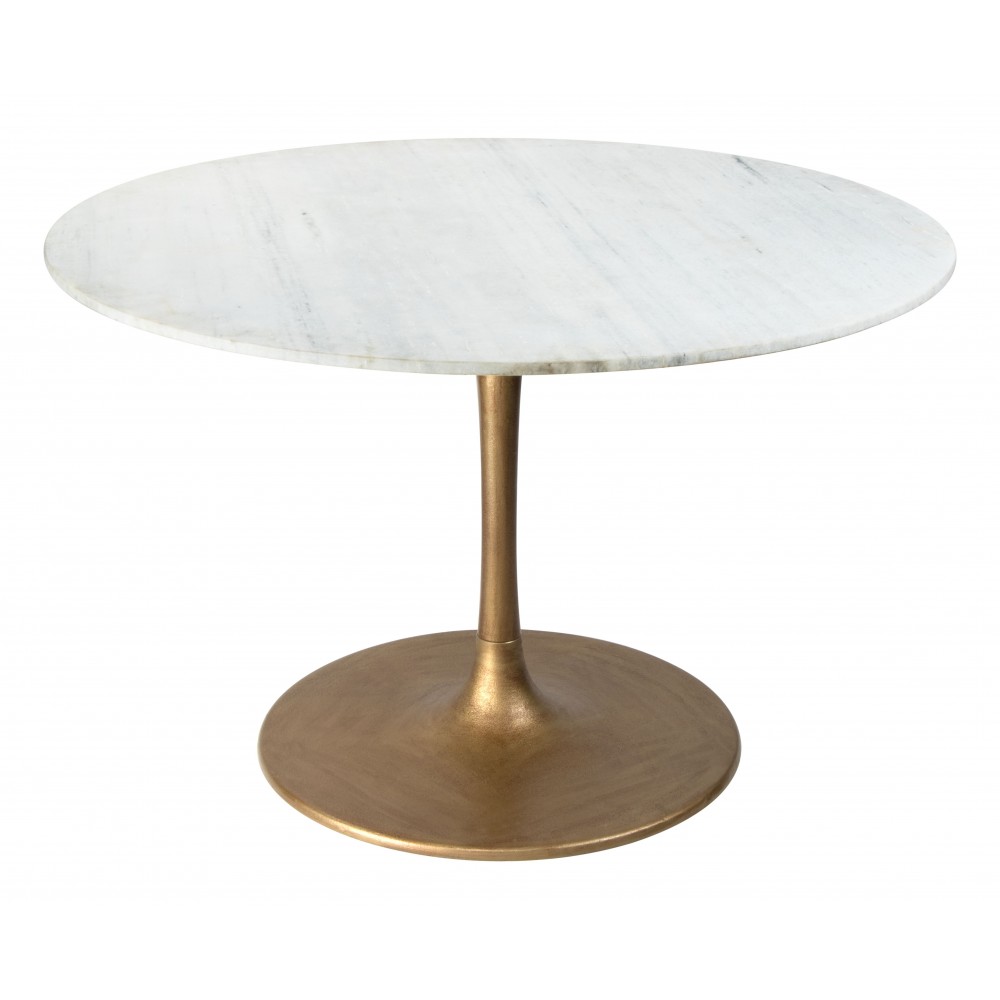 Ithaca Dining Table White & Gold