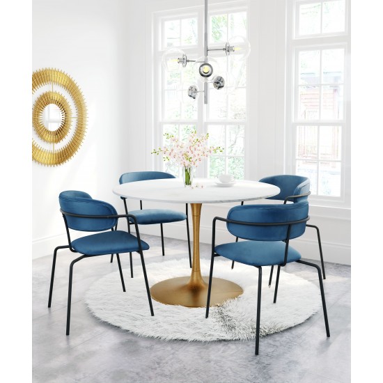 Ithaca Dining Table White & Gold