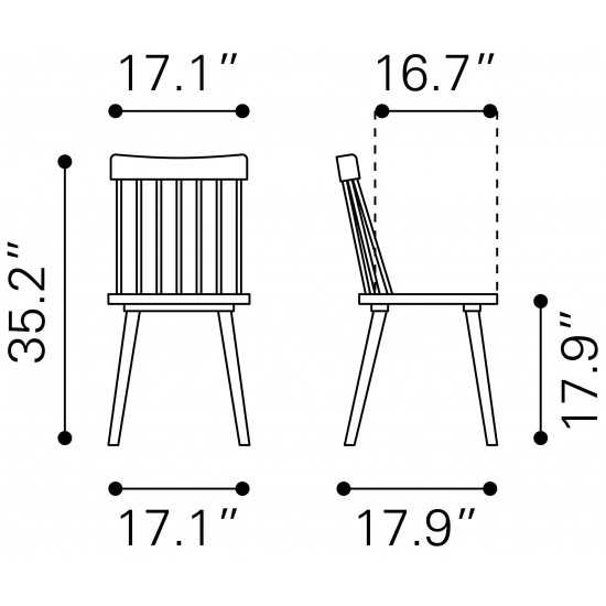 Ashley Dining Chair (Set of 2) Black