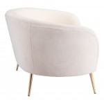 Luna Sofa White & Gold