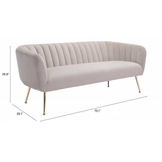 Deco Sofa Beige & Gold