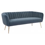 Deco Sofa Gray & Gold