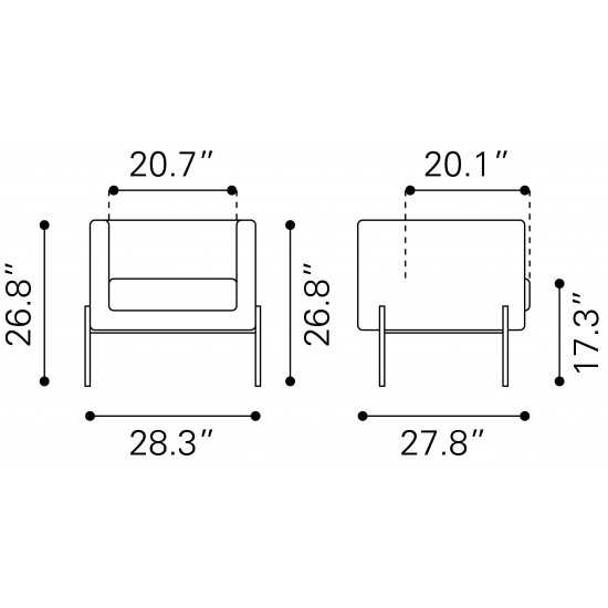 Jess Accent Chair Gray