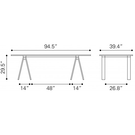 Amorium Dining Table Walnut