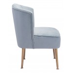 Andes Accent Chair Blue & Gold