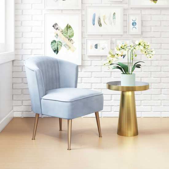Andes Accent Chair Blue & Gold
