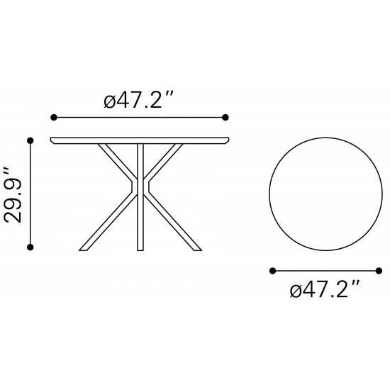 Amiens Dining Table White