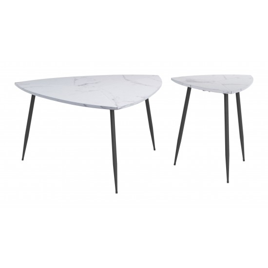 Set of 2 Cavaldos Accent Tables White