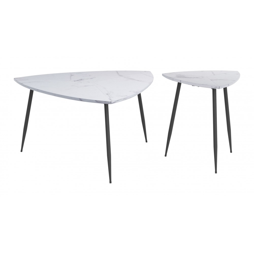 Set of 2 Cavaldos Accent Tables White