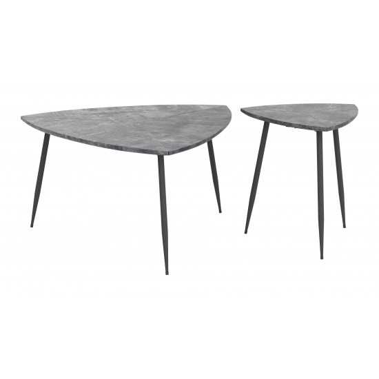 Set of 2 Normandy Accent Tables Gray