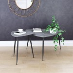 Set of 2 Normandy Accent Tables Gray