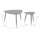 Set of 2 Normandy Accent Tables Gray