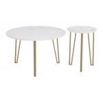 Set of 2 Caen Accent Tables White