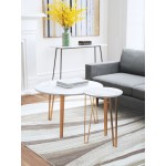 Set of 2 Caen Accent Tables White