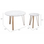 Set of 2 Caen Accent Tables White