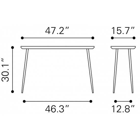 Gard Console Table Gray