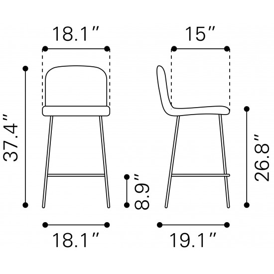 Var Counter Chair Yellow