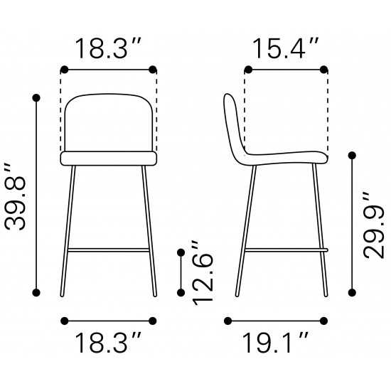 Gironde Bar Chair Light Gray