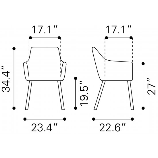 Loiret Dining Chair (Set of 2) Yellow