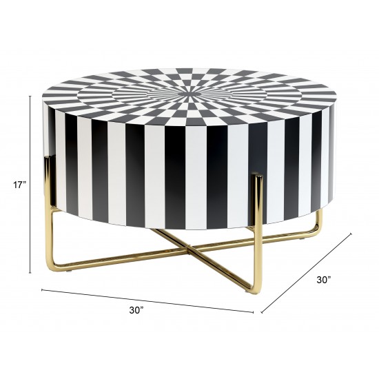 Thistle Coffee Table Black & White