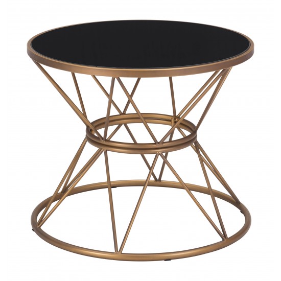 Samuel Side Table Black & Gold