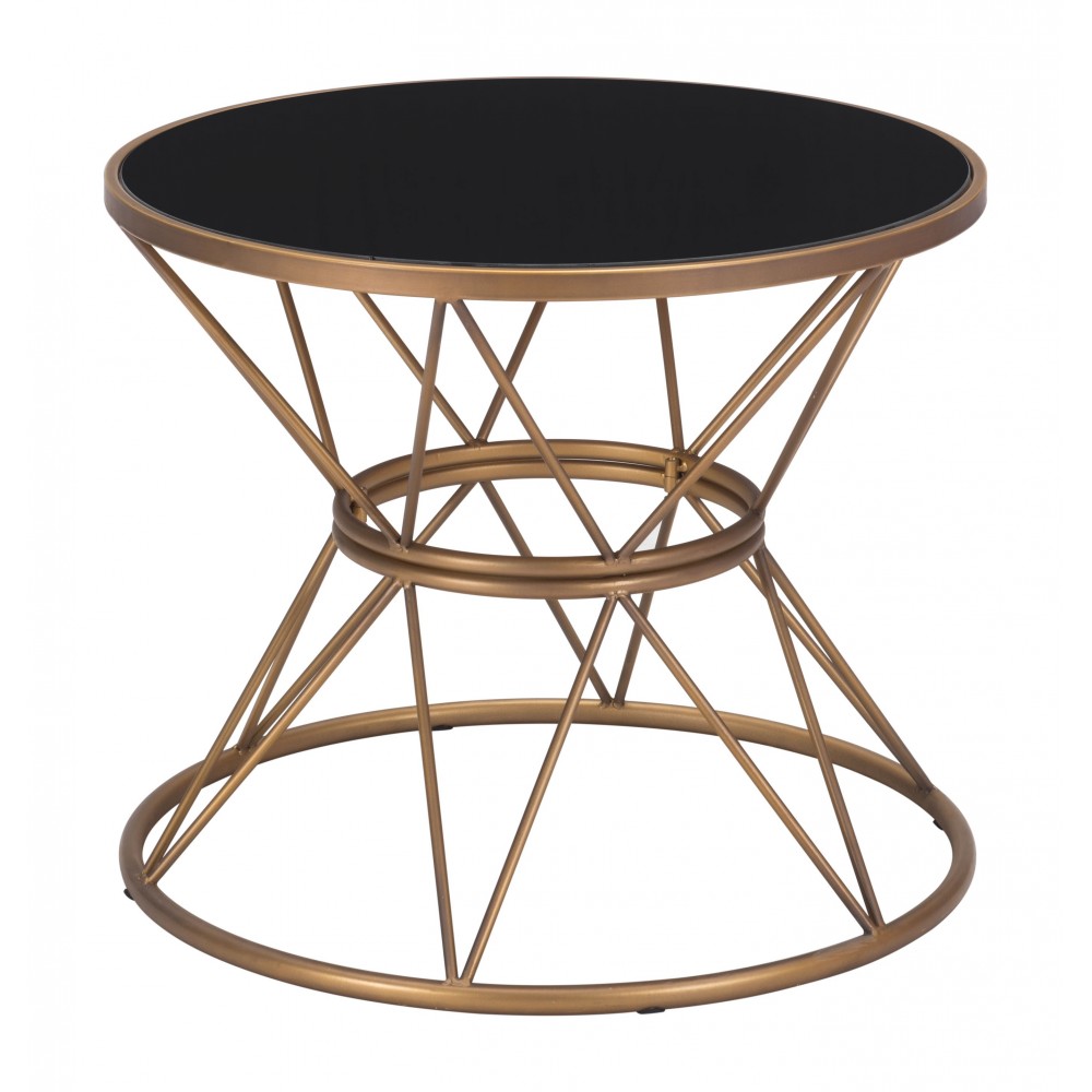 Samuel Side Table Black & Gold