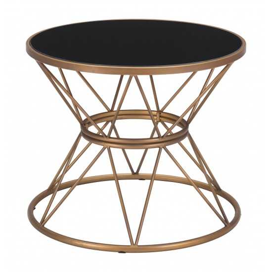 Samuel Side Table Black & Gold