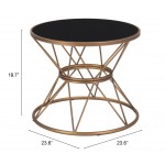 Samuel Side Table Black & Gold