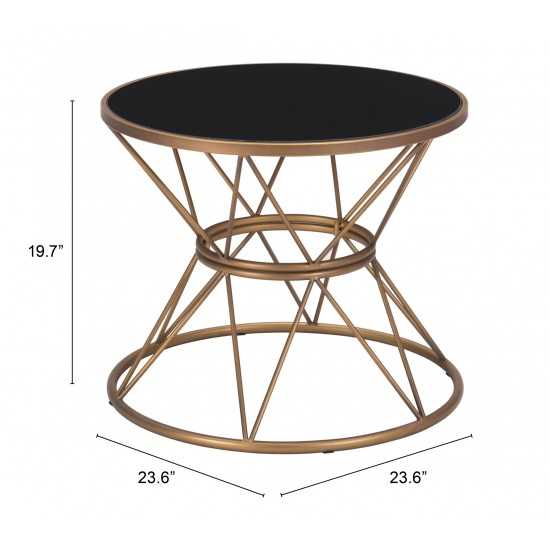 Samuel Side Table Black & Gold