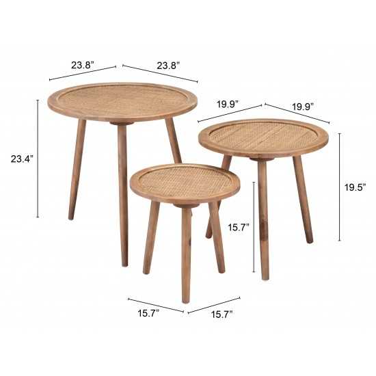 Paul Accent Tables (Set of 3) Natural