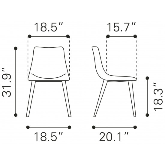 Daniel Dining Chair (Set of 2) Vintage Black