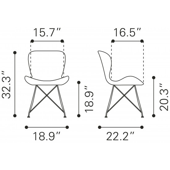 Gabby Dining Chair (Set of 2) Vintage Brown