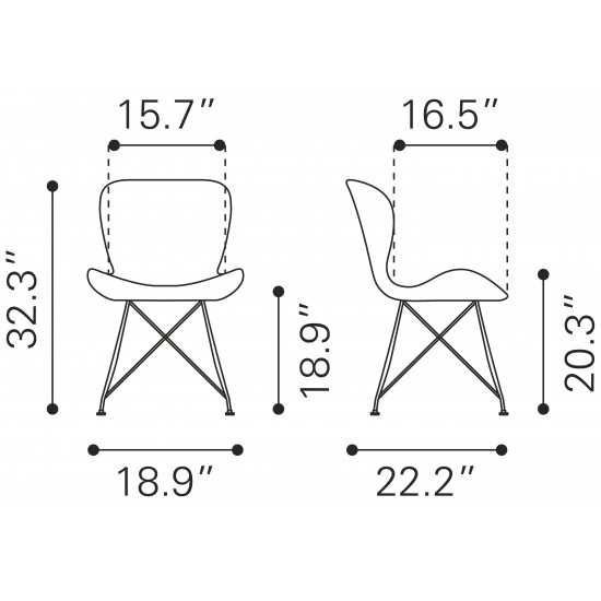 Gabby Dining Chair (Set of 2) Vintage Black