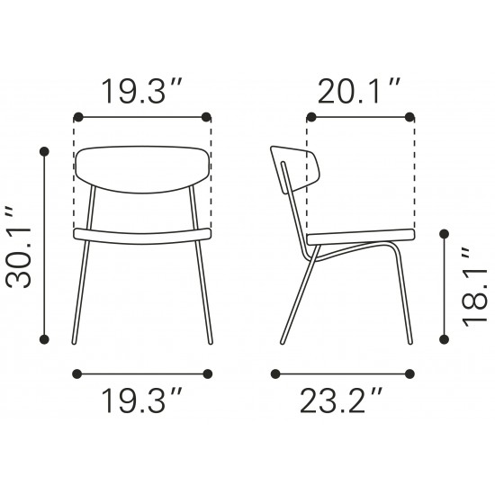 Ellen Dining Chair (Set of 2) Vintage Brown