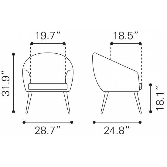 Max Accent Chair Gray