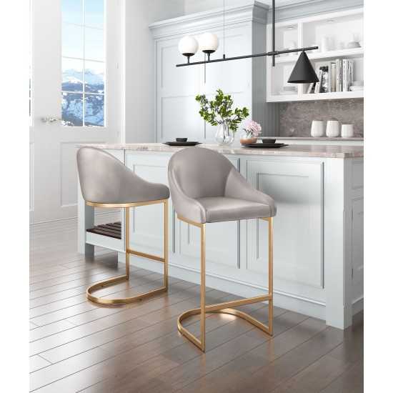 Scott Counter Chair Gray