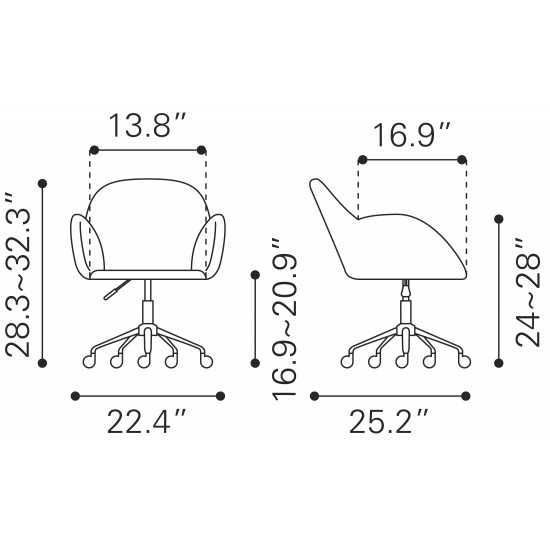 Sagart Office Chair Gray