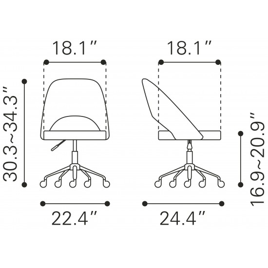 Treibh Office Chair Blue