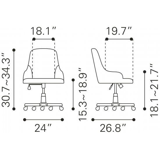 Gables Office Chair Brown