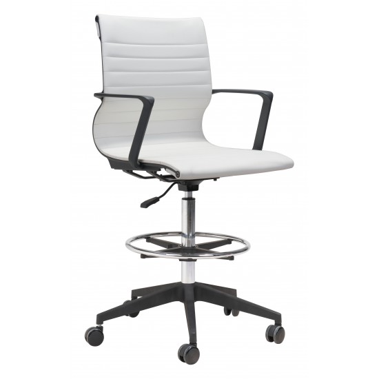 Stacy Drafter Office Chair White